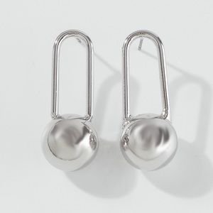 Statement Ball Drop Earrings- NWT. Silver